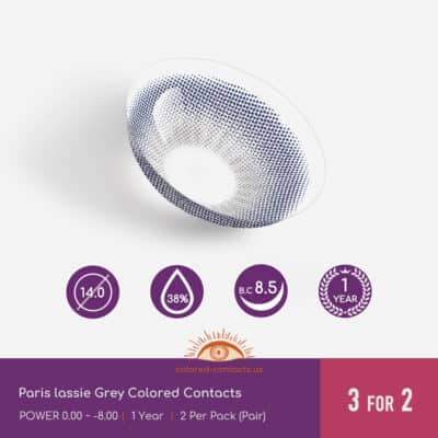 Paris Lassie Grey Colored Contacts