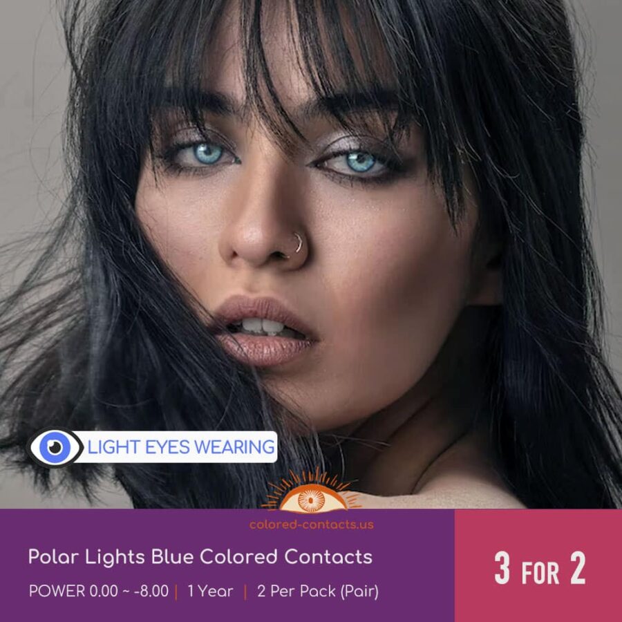 Polar Lights Blue Colored Contacts