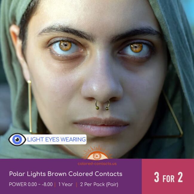 Polar Lights Brown Colored Contacts