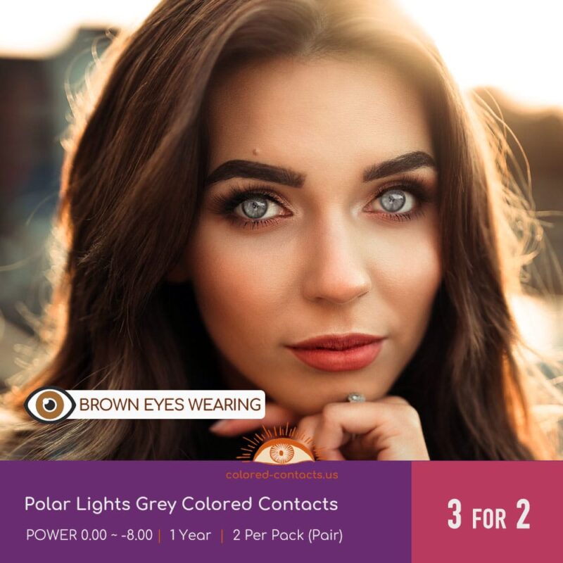 Polar Lights Grey Colored Contacts