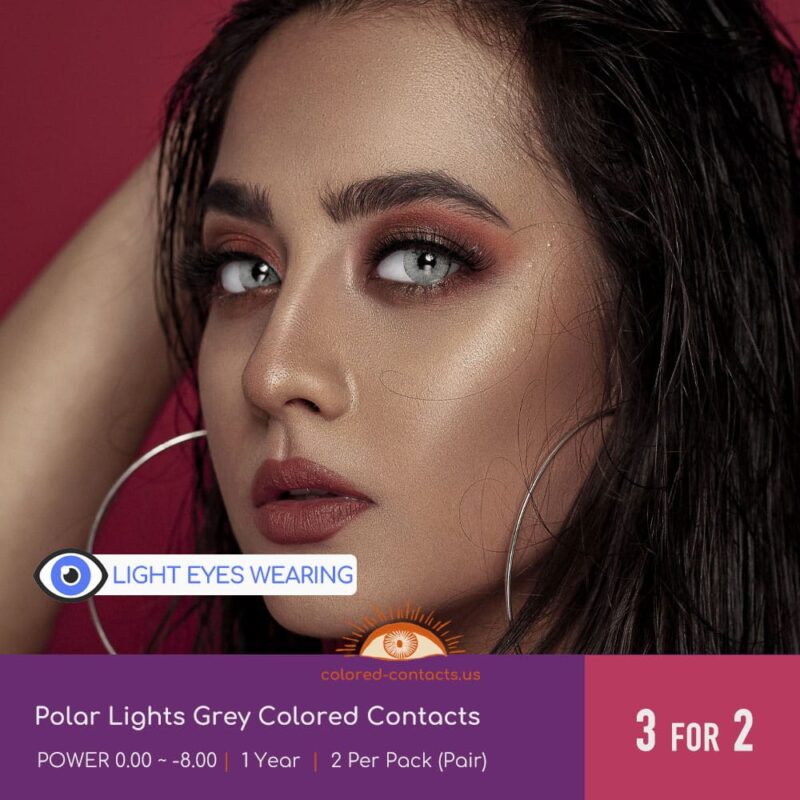 Polar Lights Grey Colored Contacts