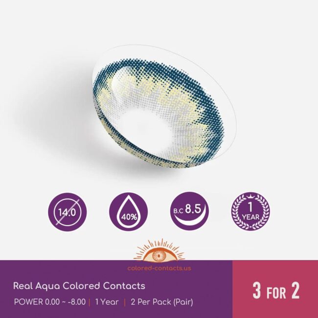 Real Aqua Colored Contacts
