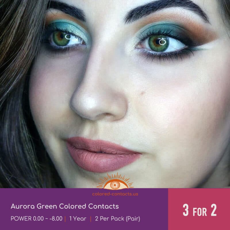 Aurora Green Colored Contacts