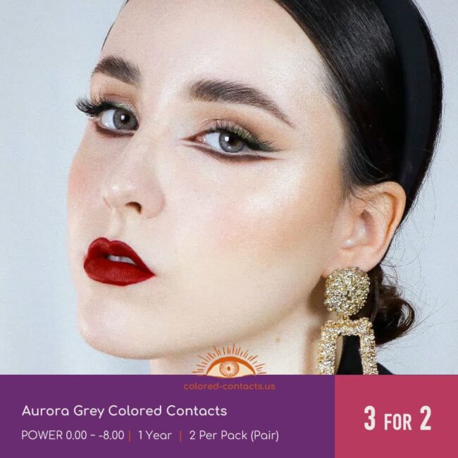 Aurora Grey Colored Contacts