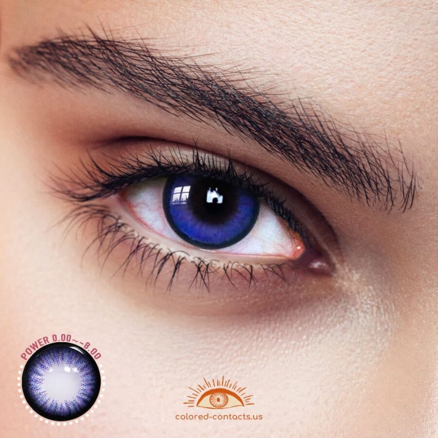 Blue-Purple Circle Colored Contacts