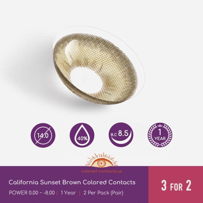 California Sunset Brown Colored Contacts