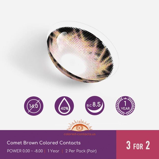 Comet Brown Colored Contacts