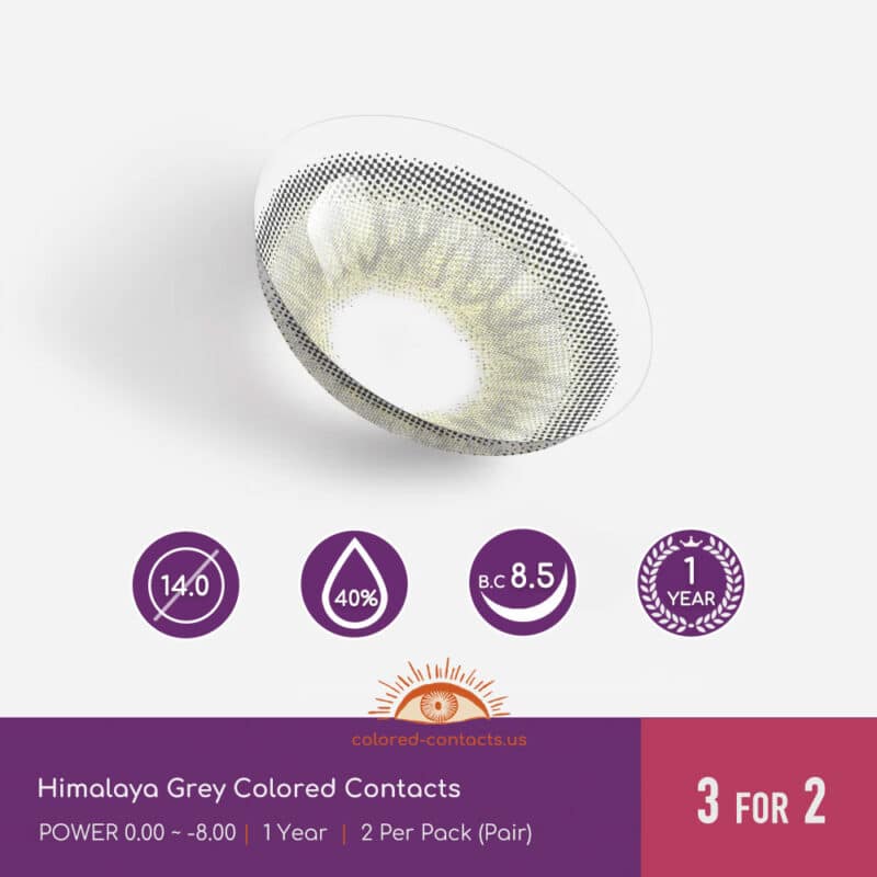 Himalaya Grey Colored Contacts
