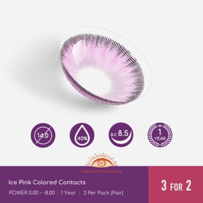 Ice Pink Colored Contacts