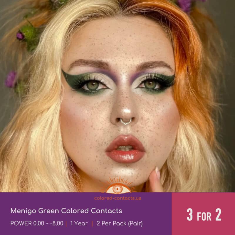 Menigo Green Colored Contacts