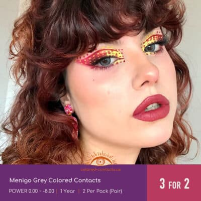 Menigo Grey Colored Contacts