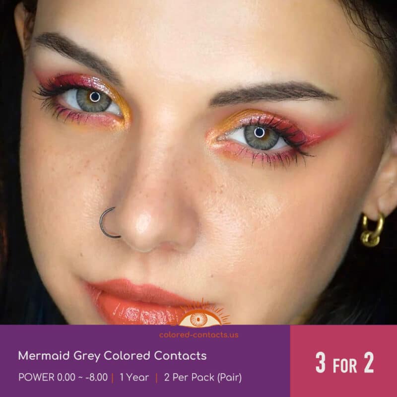 Mermaid Grey Colored Contacts