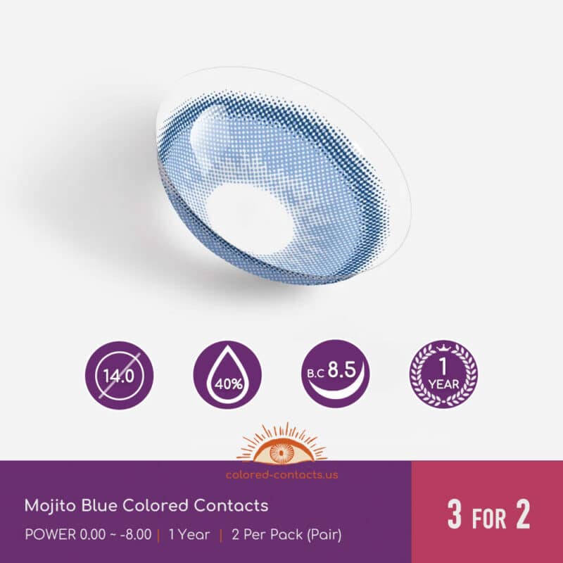 Mojito Blue Colored Contacts