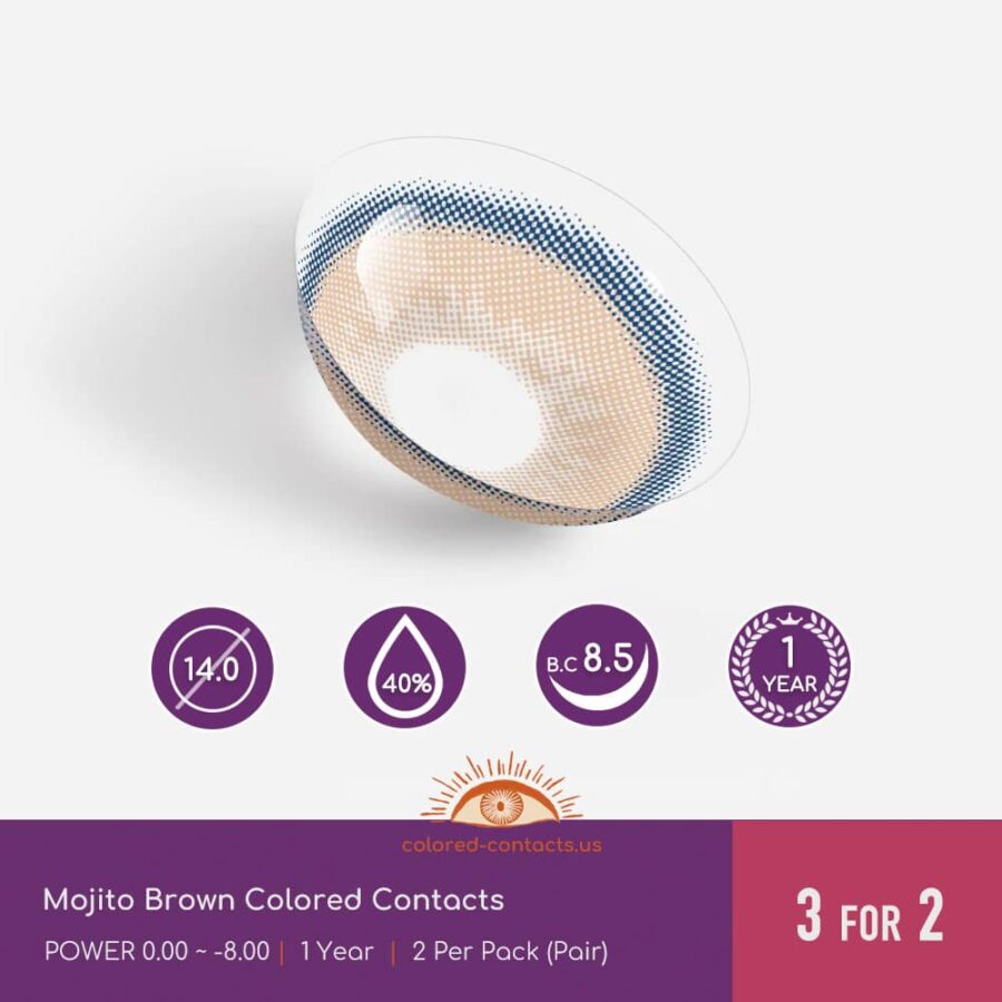 Mojito Brown Colored Contacts
