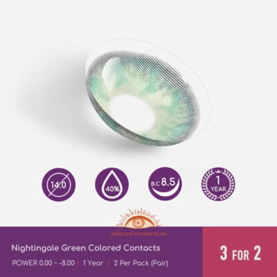 Nightingale Green Colored Contacts