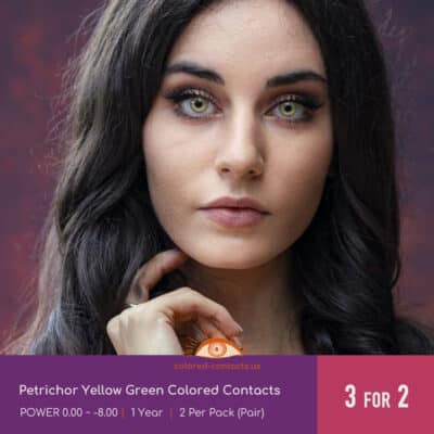 Petrichor Yellow Green Colored Contacts