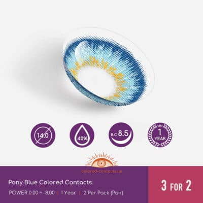 Pony Blue Colored Contacts