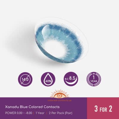 Xanadu Blue Colored Contacts