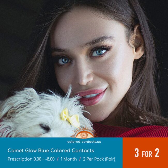 Comet Glow Blue Colored Contacts