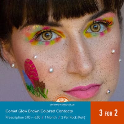 Comet Glow Brown Colored Contacts