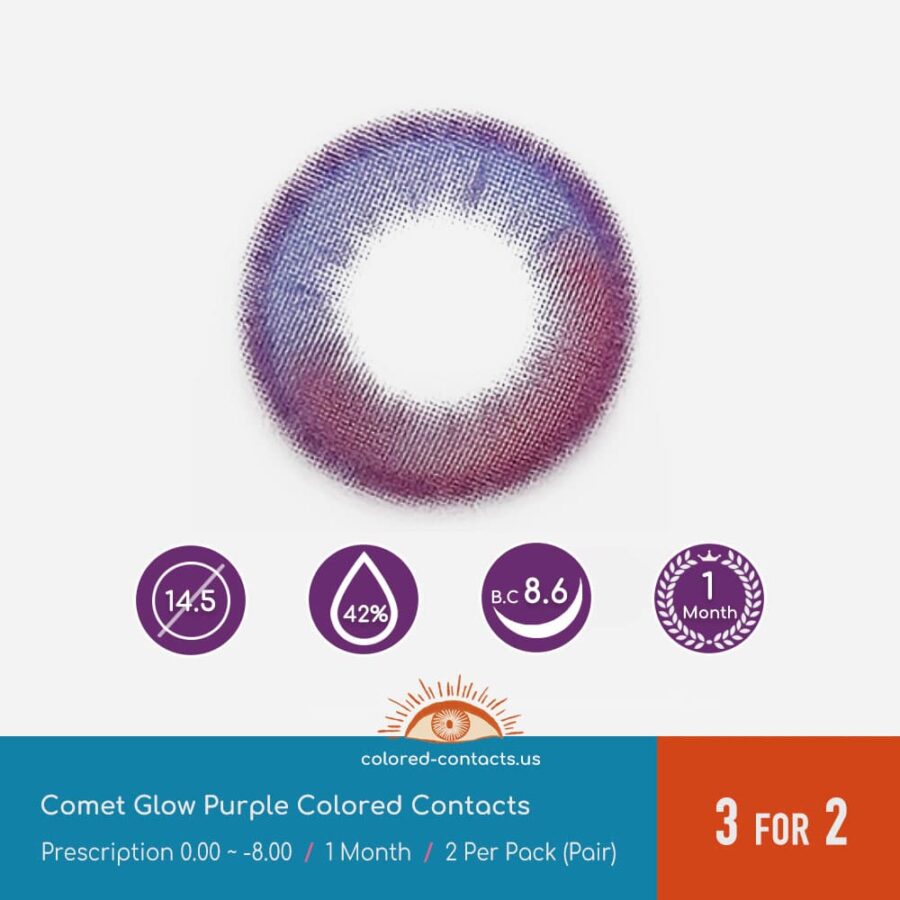 Comet Glow Purple Colored Contacts