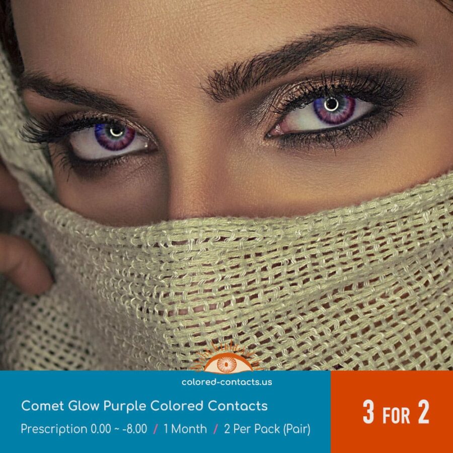 Comet Glow Purple Colored Contacts