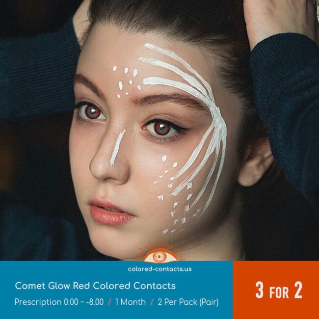 Comet Glow Red Colored Contacts