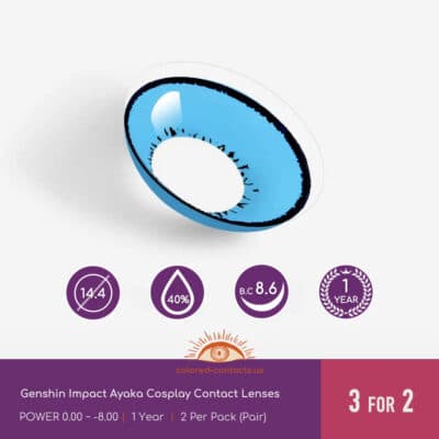 Genshin Impact Ayaka Cosplay Contact Lenses