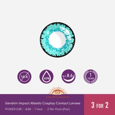 Genshin Impact Albedo Cosplay Contact Lenses