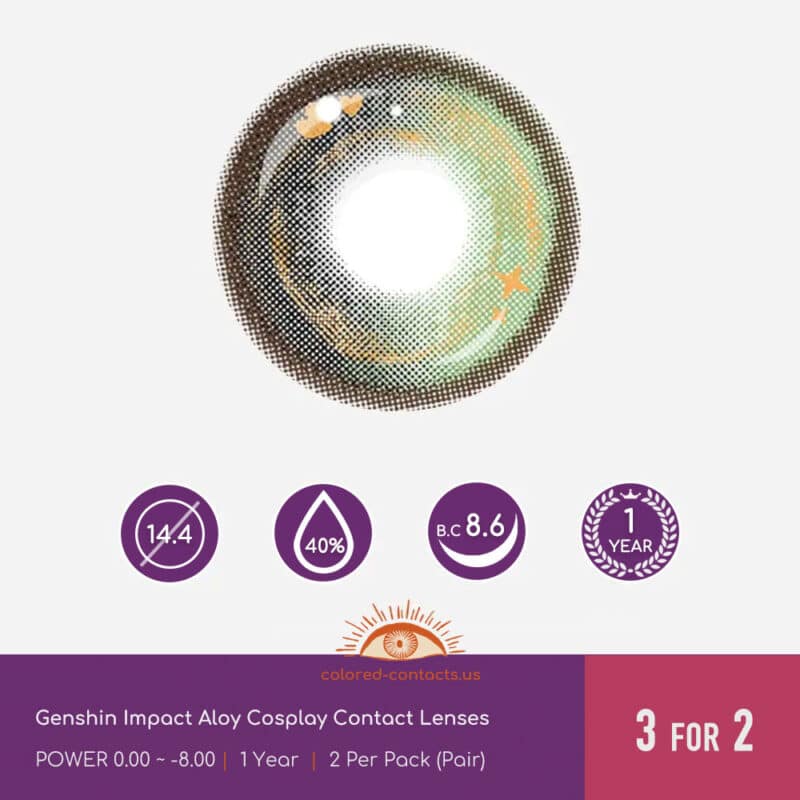 Genshin Impact Aloy Cosplay Contact Lenses