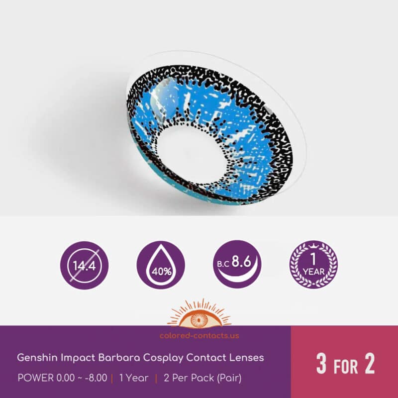 Genshin Impact Barbara Cosplay Contact Lenses