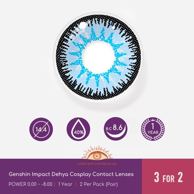 Genshin Impact Navia Cosplay Contacts - Colored Contact Lenses | Colored Contacts -