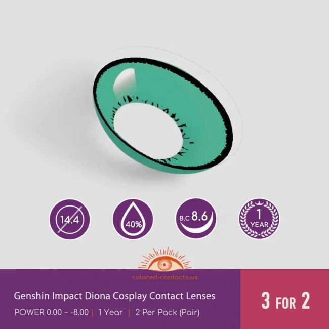 Genshin Impact Diona Cosplay Contact Lenses