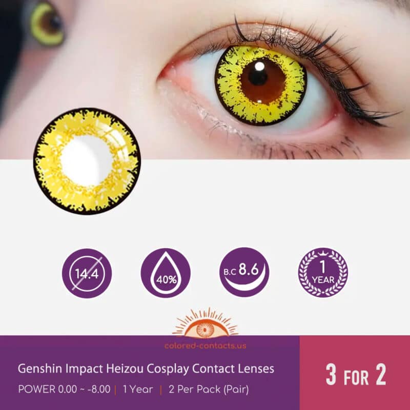 Genshin Impact Heizou Cosplay Contact Lenses