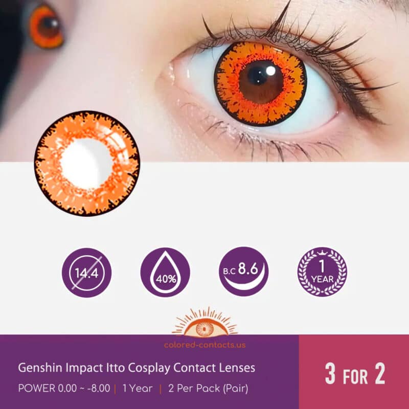Genshin Impact Itto Cosplay Contact Lenses