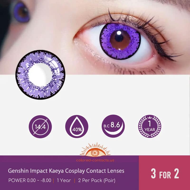 Genshin Impact Kaeya Cosplay Contact Lenses
