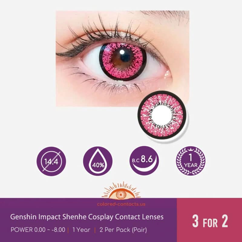 Genshin Impact Shenhe Cosplay Contact Lenses