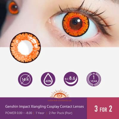 Genshin Impact Xiangling Cosplay Contact Lenses