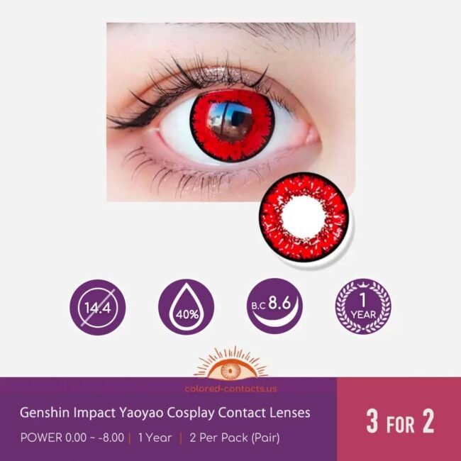 Genshin Impact Yaoyao Cosplay Contact Lenses