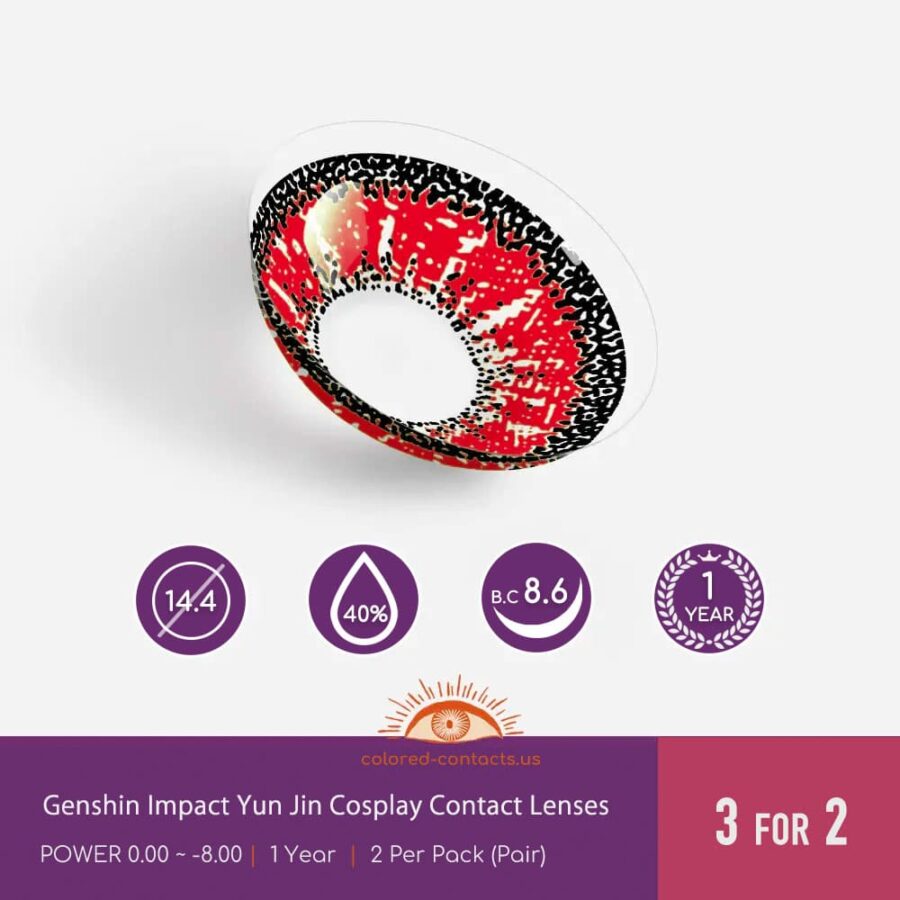 Genshin Impact Yun Jin Cosplay Contact Lenses