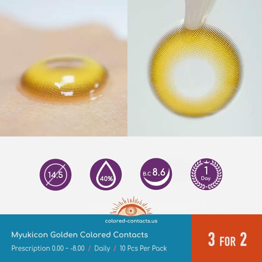 Myukicon Golden Colored Contacts