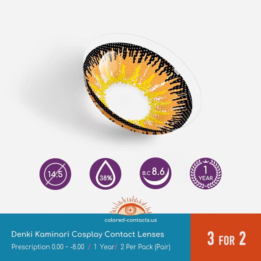 Denki Kaminari Cosplay Contact Lenses
