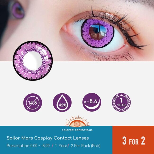 Sailor Mars Cosplay Contact Lenses