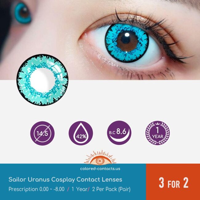 Sailor Uranus Cosplay Contact Lenses
