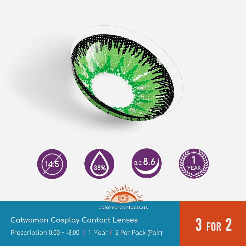Catwoman Cosplay Contact Lenses - Colored Contact Lenses