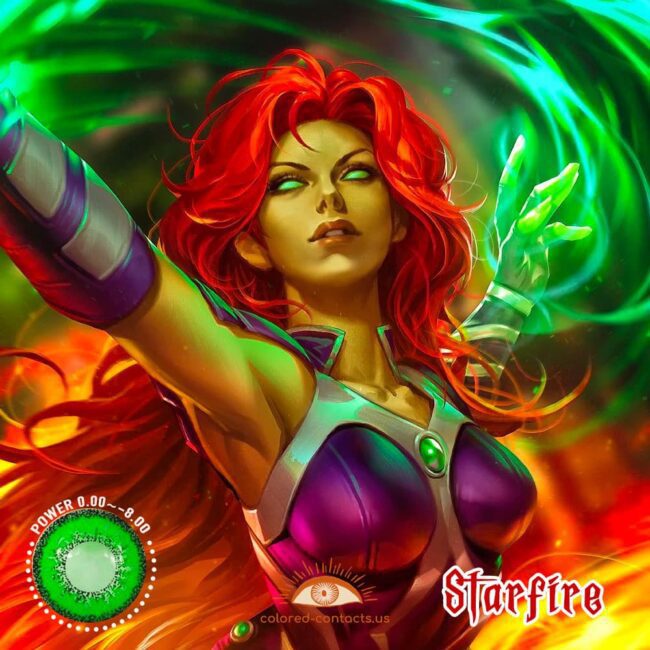 DC Starfire Cosplay Contact Lenses