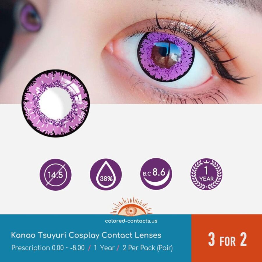 Demon Slayer Kanao Tsuyuri Cosplay Contact Lenses