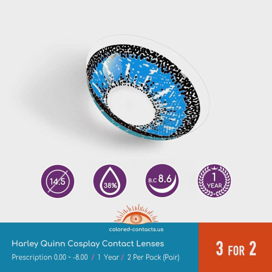 Harley Quinn Cosplay Contact Lenses