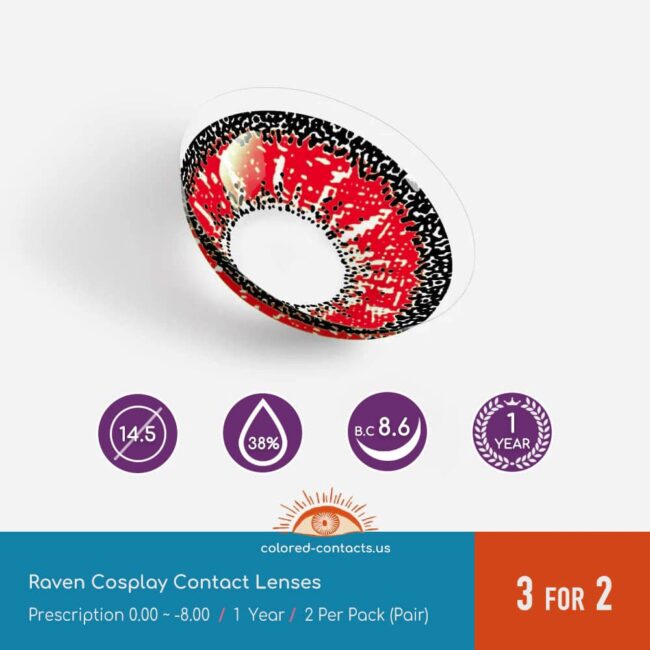 Raven Cosplay Contact Lenses