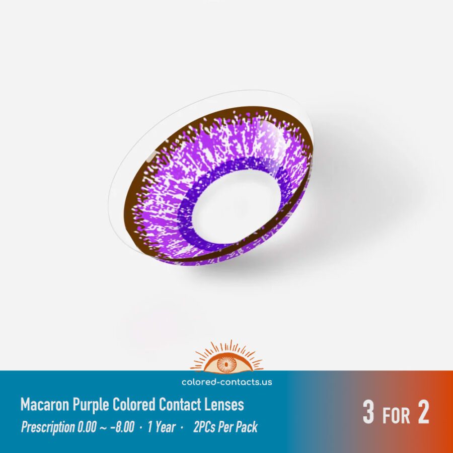 Macaron Purple Colored Contact Lenses - Colored Contact Lenses | Colored Contacts -